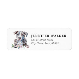 Staffordshire Bull Terrier Return Address Labels