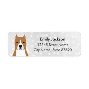 Staffordshire Bull Terrier Return Address Labels