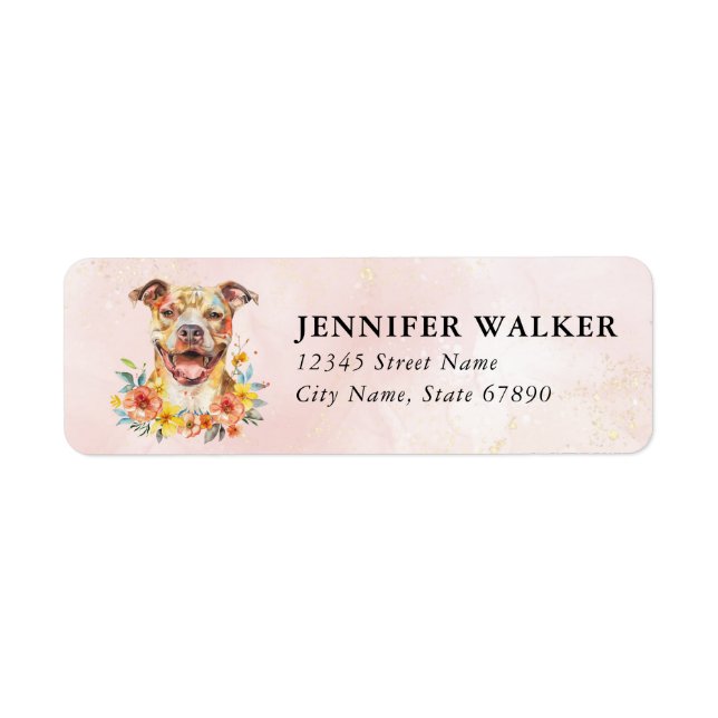 Staffordshire Bull Terrier Return Address Labels (Front)