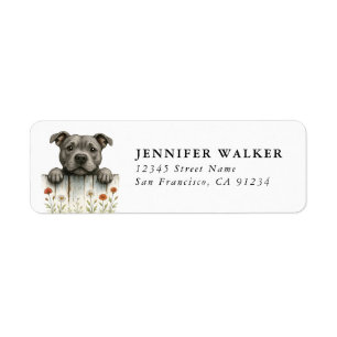Staffordshire Bull Terrier Return Address Labels