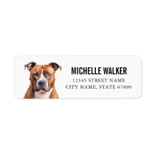 Staffordshire Bull Terrier Return Address Labels