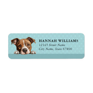 Staffordshire Bull Terrier Return Address Labels