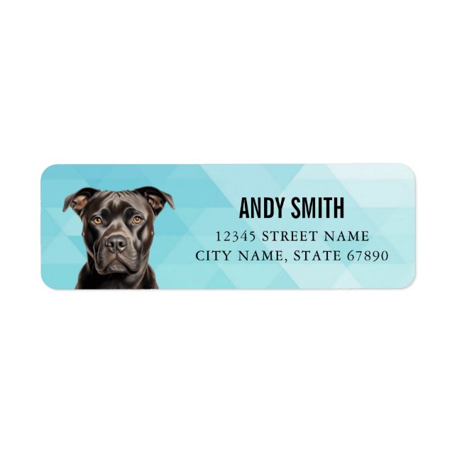 Staffordshire Bull Terrier Return Address Labels (Front)