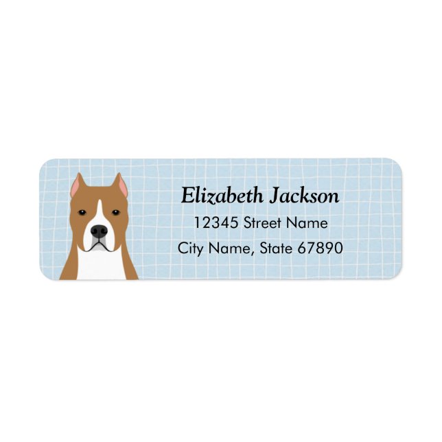 Staffordshire Bull Terrier Return Address Labels (Front)