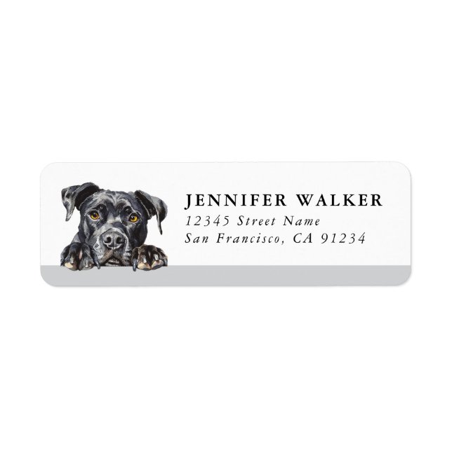 Staffordshire Bull Terrier Return Address Labels (Front)