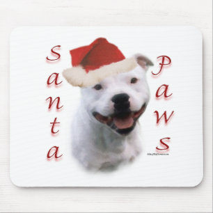 Staffordshire Bull Terrier Santa Paws Mouse Mat