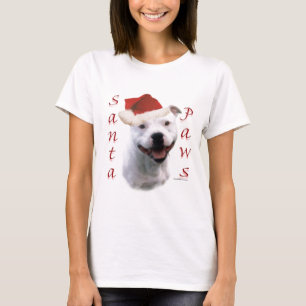 Staffordshire Bull Terrier Santa Paws T-Shirt