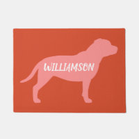 Staffordshire Bull Terrier Silhouette Custom Text