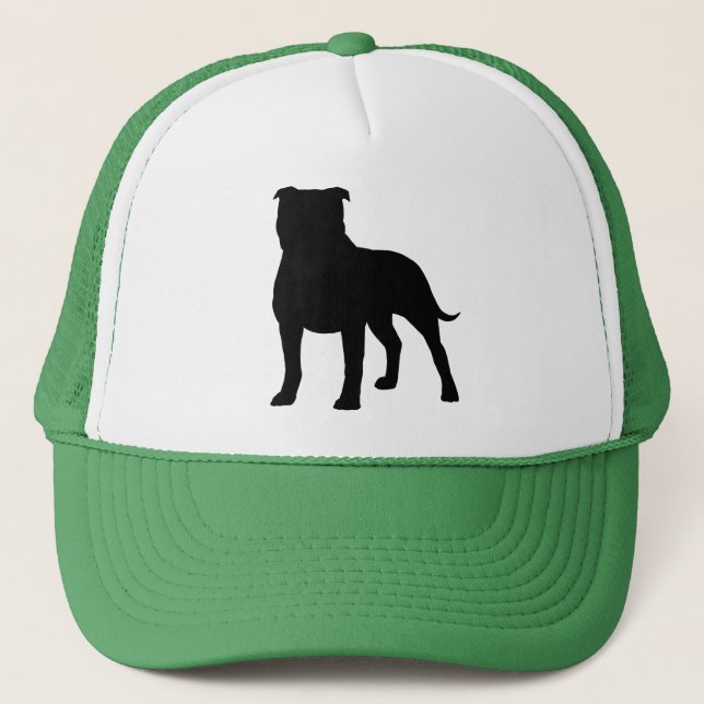 Staffordshire Bull Terrier Silhouette | Staffie Trucker Hat (Front)