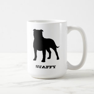 Staffordshire Bull Terrier Silhouette Staffy Dog Coffee Mug