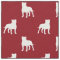 Staffordshire Bull Terrier Silhouettes Pattern Red