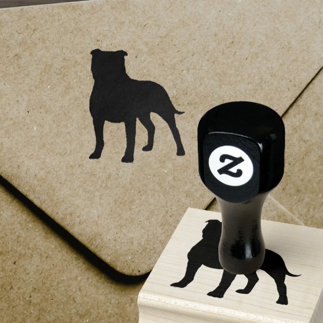 Staffordshire Bull Terrier Staffy Dog Silhouette Rubber Stamp (Creator Uploaded)