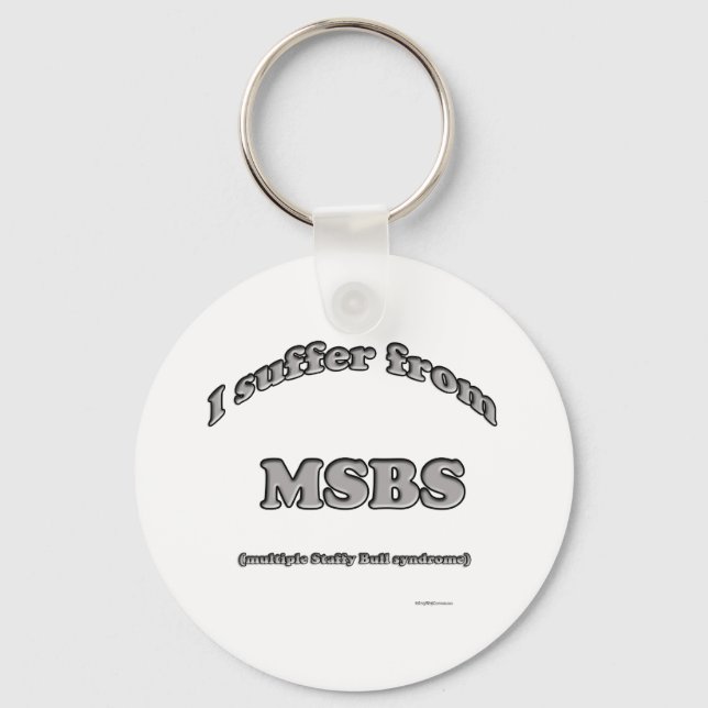 Staffordshire Bull Terrier Syndrome Keychain (Front)