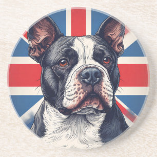 Staffordshire Bull Terrier UK Sandstone Coaster