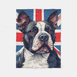 Staffordshire Bull Terrier United Kingdom Fleece Blanket