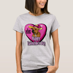 Staffordshire Bull Terrier Valentines Day T-shirt