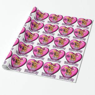 Staffordshire Bull Terrier Valentines Day Wrapping Paper