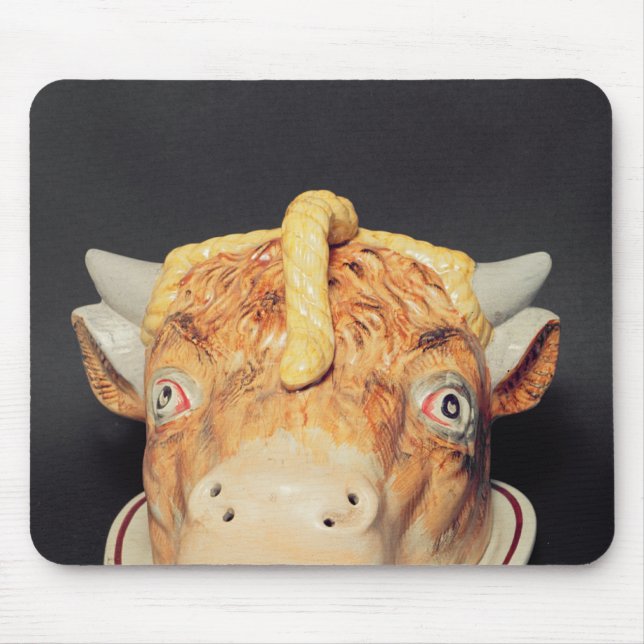 Staffordshire cheese dish in shape of a cow's mouse mat (Front)