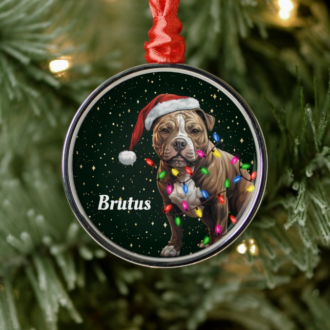 Staffordshire Dog Personalised Christmas Ornament (Tree)