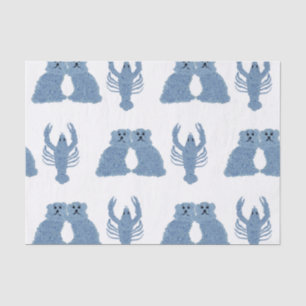 Staffordshire Dogs Lobster Ginger Jars Tissue Paper