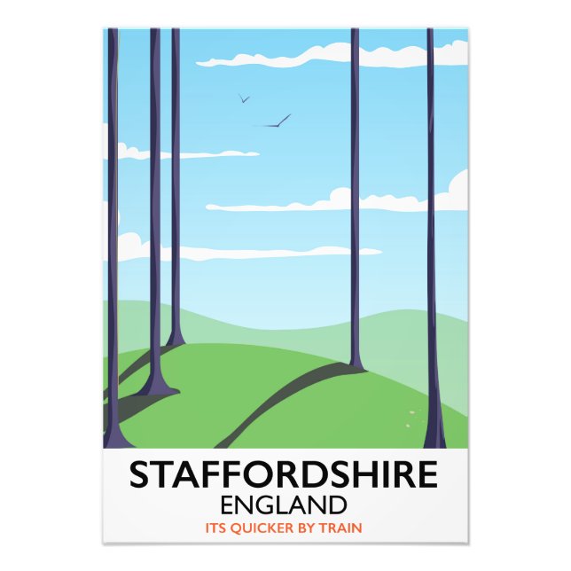 Staffordshire England train poster (Front)