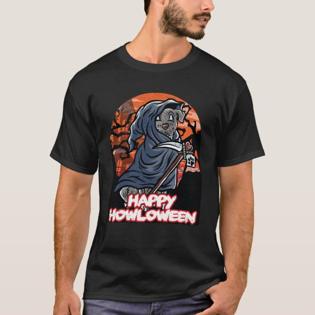 Staffordshire Happy Halloween Costume Grim Reaper  T-Shirt (Front)