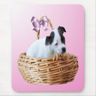 Staffordshire Puppy In A Basket,   Mouse Mat