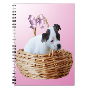 Staffordshire Puppy In A Basket,  Notebook