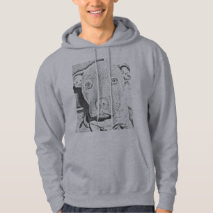 Staffordshire Puppy Pencil Drawing, Hoodie