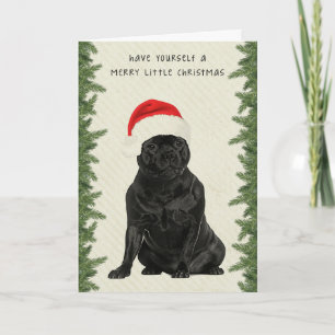 Staffordshire Terrier Merry Little Christmas Holiday Card
