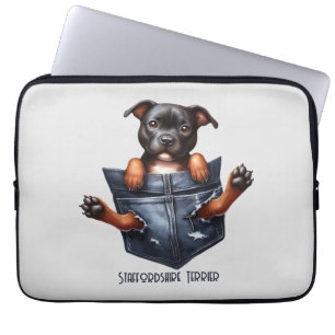Staffordshire Terrier Pocket Dog Laptop Sleeve