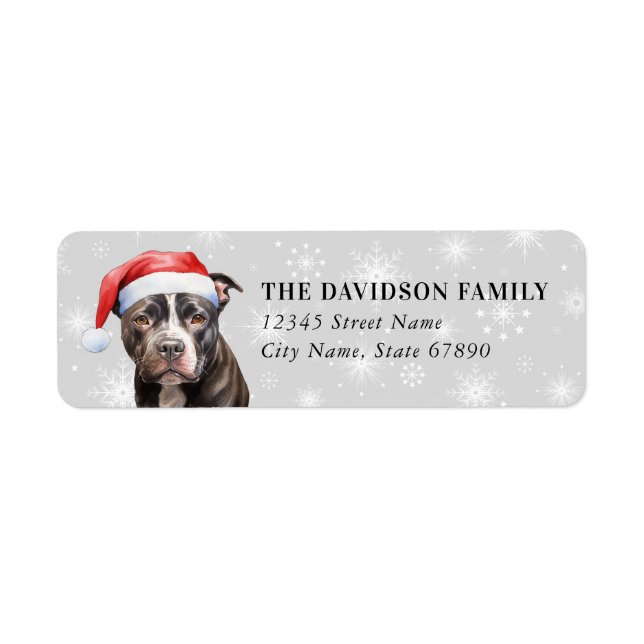 Staffordshire Terrier Return Address Labels (Front)