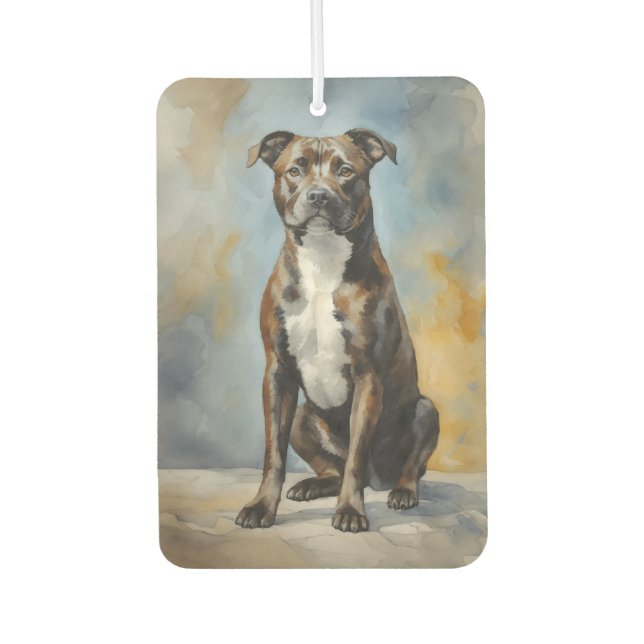 Stafforshire Terrier Car Air Freshener (Front)