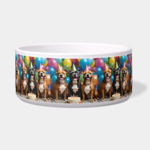 Staffy Birthday Party With Cake Balloons,