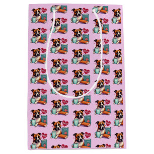 Staffy Books Coffee gift bag in peony 