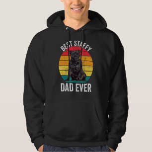Staffy Dad Funny Vintage Staffordshire Bull Terrie Hoodie