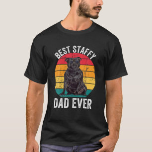 Staffy Dad Funny Vintage Staffordshire Bull Terrie T-Shirt