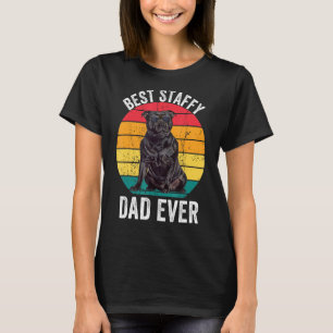 Staffy Dad Funny Vintage Staffordshire Bull Terrie T-Shirt