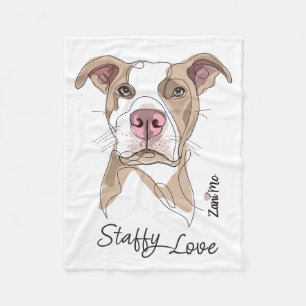 Staffy Love - Zani Mo Protection Fleece Blanket