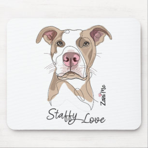 Staffy Love - Zani Mo Protection Mouse Mat