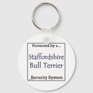 Staffy Security System Keychain