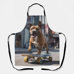 Staffy Skateboarder, Apron