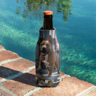 Staffy Skateboarder, Bottle Cooler