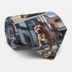 Staffy Skateboarder, Tie