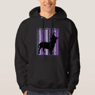 Staffy Witch Hat Halloween Spooky Creepy Purple Bu Hoodie