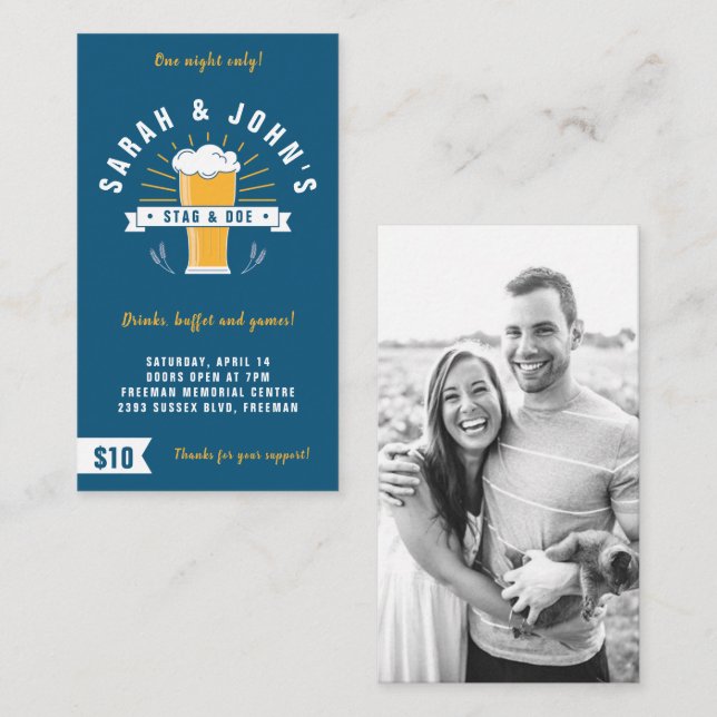 Stag and Doe Tickets - Beer Stein (Front/Back)