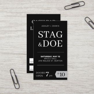 Stag and Doe Tickets modern classic party