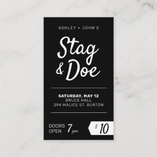 Stag and Doe Tickets modern classic party tiks