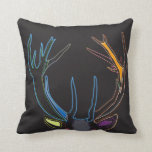 Stag Antlers throw Pillow<br><div class="desc">Stag Antlers,  the hunters prize,  a modern line design with coloured accents.</div>