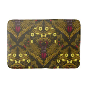Stag beetle and ferns bath mat